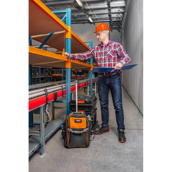 Каска захисна Neo Tools, пластик поліпропілен HDPE, пряжка для регулювання, помаранчевий