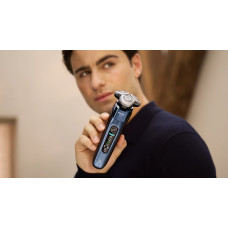 Бритва електр. Philips Series i9000 Prestige SkinIQ,  бритв.головок-3, Li-Ion, сух.+волог., індикатор заряду, твердий чохол, синій