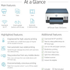 Багатофункціональний пристрій A4 HP Smart Tank 725 з Wi-Fi