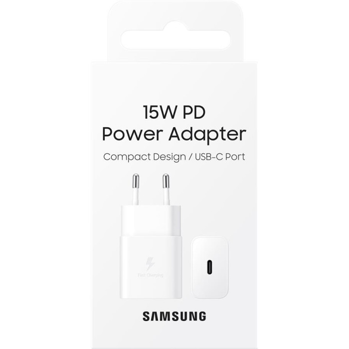 Зарядний пристрій мережевий Samsung 15Вт USB-С, білий