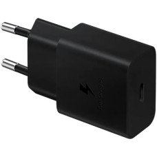 Зарядний пристрій мережевий Samsung 15Вт USB-С, кабель USB-C > USB-C, 1м, чорний