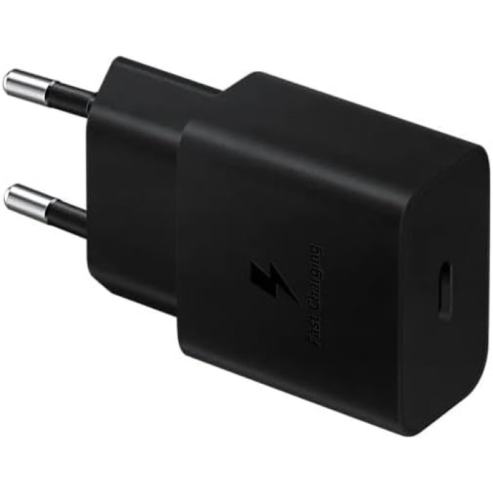 Зарядний пристрій мережевий Samsung 15Вт USB-С, кабель USB-C > USB-C, 1м, чорний