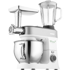 Кухонна машина Sencor 1200Вт, чаша-метал, корпус-пластик, насадок-19, білий