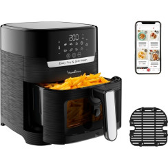 Мультипіч Moulinex Easy Fry&Grill Window, 1550Вт, чаша-4.2л, сенсорне керув., 8 програм, з віконцем, пластик, чорний