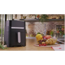 Мультипіч Moulinex EasyFry&Grill Precision, 1550Вт, чаша-4.2л, сенсорне керув., пластик, чорний