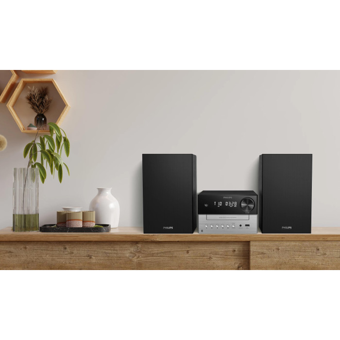 Мікросистема Philips TAM3205M2 20Вт, FM, CD, USB, Audio-in, Wireless
