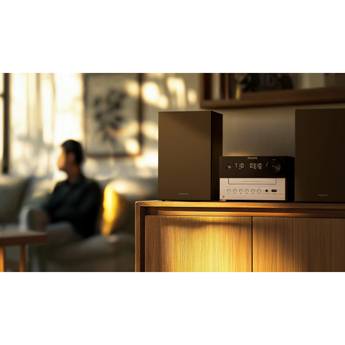 Мікросистема Philips TAM3205M2 20Вт, FM, CD, USB, Audio-in, Wireless