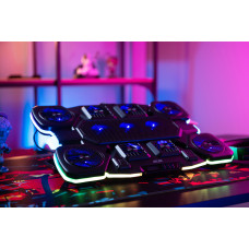 Підставка для ноутбука 2E GAMING CPG-011, до 17.3", 1xUSB-A, 1xUSB-C, LCD, RGB, чорний