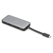 Док-станція DIGITUS USB-C > HDMI/2xUSB-A/USB-C/SD/MicroSD/RJ54, Travel