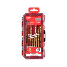 Набір свердел по металу Milwaukee RedHEX Shockwave HSS-TiN, 10шт, 3-10мм, кейс
