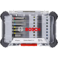 Біти Bosch Professional Extra Hard Screwdriver Bit Set, магнітний бітотримач, PH,PZ,T, SL, HEX, кейс, набір 46шт
