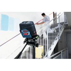 Нівелір лазерний Bosch Professional GCL2-50C+RM2 до 20м, ±0.3мм/м, 4AAx1.5В, IP54, чохол, мішеннь, кейс, 0.6кг