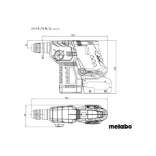 Перфоратор акумуляторний Metabo KH 18 LTX BL 24 SDS-plus 18В 2.2Дж 2.7кг без АКБ та ЗП
