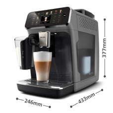 Кавомашина Philips Series 5500, 1.8л, зерно+мелена, автомат.капуч, дисплей, авторецептів -22, холодна кава, сріблясто-чорний