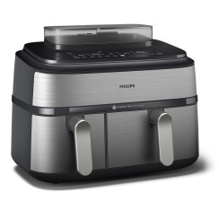Мультипіч Philips Ovi Dual Steam 2750Вт, чаша-3+6л, сенсорне управл., 12 авто. программ,  пластик/метал