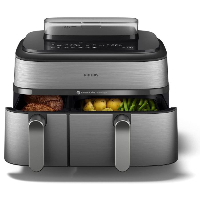 Мультипіч Philips Ovi Dual Steam 2750Вт, чаша-3+6л, сенсорне управл., 12 авто. программ,  пластик/метал