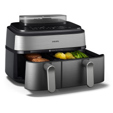 Мультипіч Philips Ovi Dual Steam 2750Вт, чаша-3+6л, сенсорне управл., 12 авто. программ,  пластик/метал