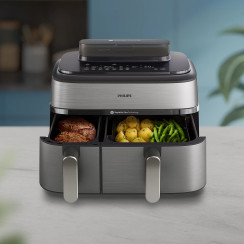 Мультипіч Philips Ovi Dual Steam 2750Вт, чаша-3+6л, сенсорне управл., 12 авто. программ,  пластик/метал