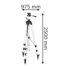Штатив Bosch Professional BT250 для оптичних нівелірів, 1/4", 97.5-250см, 3.4кг