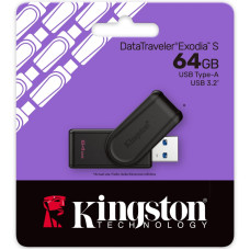 Накопичувач Kingston   64GB USB 3.2 Type-A Gen1 DT Exodia S