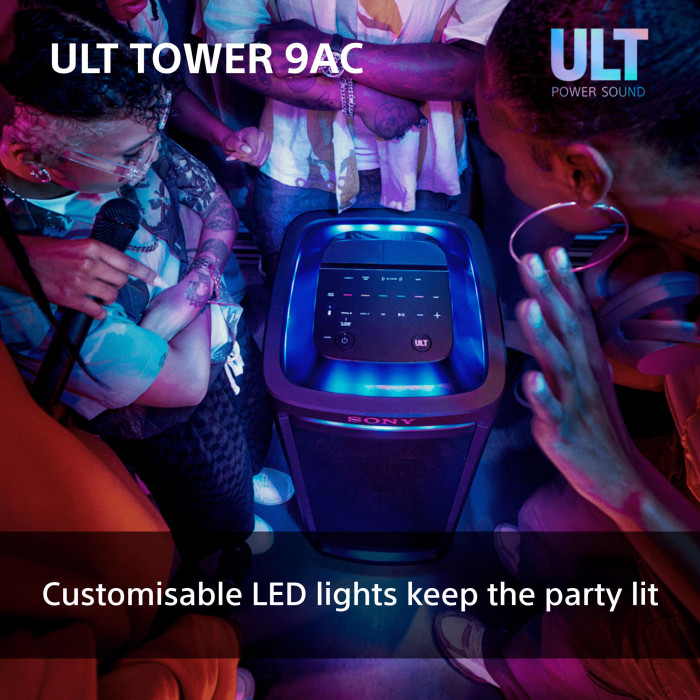 Акустична система Sony ULT TOWER 9AC 2.0, BT 5.3, LED, Party Connect, SBC, AAC, LDAC