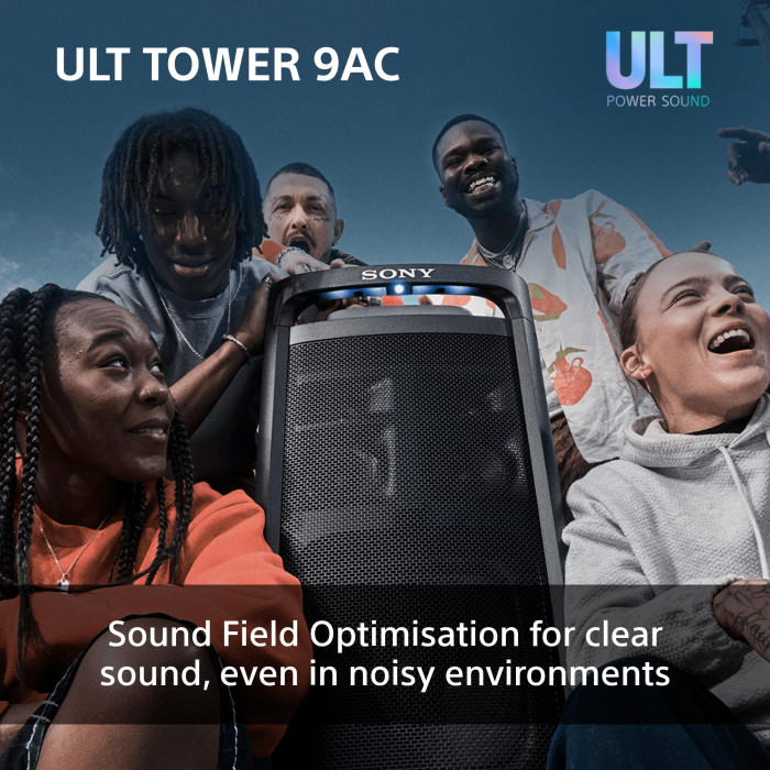 Акустична система Sony ULT TOWER 9AC 2.0, BT 5.3, LED, Party Connect, SBC, AAC, LDAC