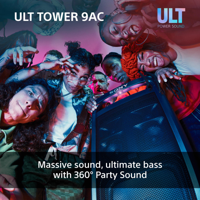 Акустична система Sony ULT TOWER 9AC 2.0, BT 5.3, LED, Party Connect, SBC, AAC, LDAC