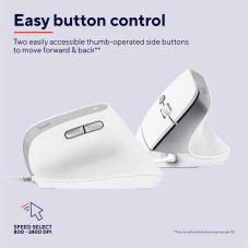 Миша Trust Bayo 2 Ergonomic, USB-A, біла