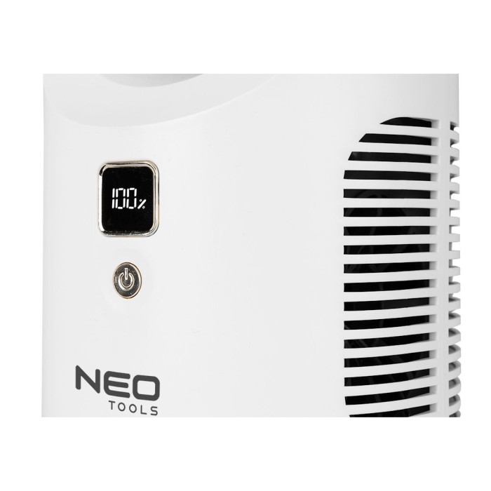 Вентилятор акумуляторний Neo Tools настільний, 345мм, 2200 мАч, білий