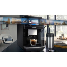Кавомашина Siemens, 2.4л, зерно+мелена, автомат.капуч, LED-дисплей, авторецептів -19, чорний
