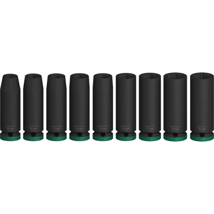 Набір ударних торцевих головок Bosch Professional Deep 9шт 1/2"