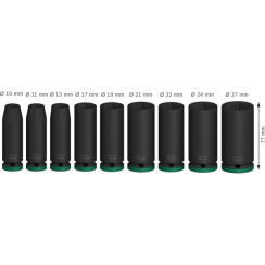 Набір ударних торцевих головок Bosch Professional Deep 9шт 1/2"