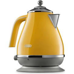 Електрочайник DeLonghi Icona Capitals, 1.7л, нержавіюча сталь, жовтий
