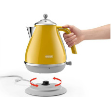 Електрочайник DeLonghi Icona Capitals, 1.7л, нержавіюча сталь, жовтий