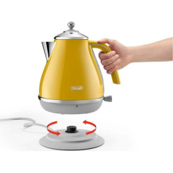 Електрочайник DeLonghi Icona Capitals, 1.7л, нержавіюча сталь, жовтий