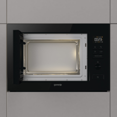 Мікрохвильова піч Gorenje вбудовувана, 25л, електр. управл., 900Вт, гриль, дисплей, чорний
