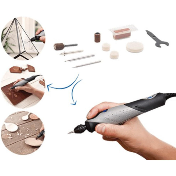 Шліфмашина шліфувально-гравірувальна Dremel Stylo+ 2050-15 9Вт 5000-22000об·хв 15 насадок 16см 0.11кг