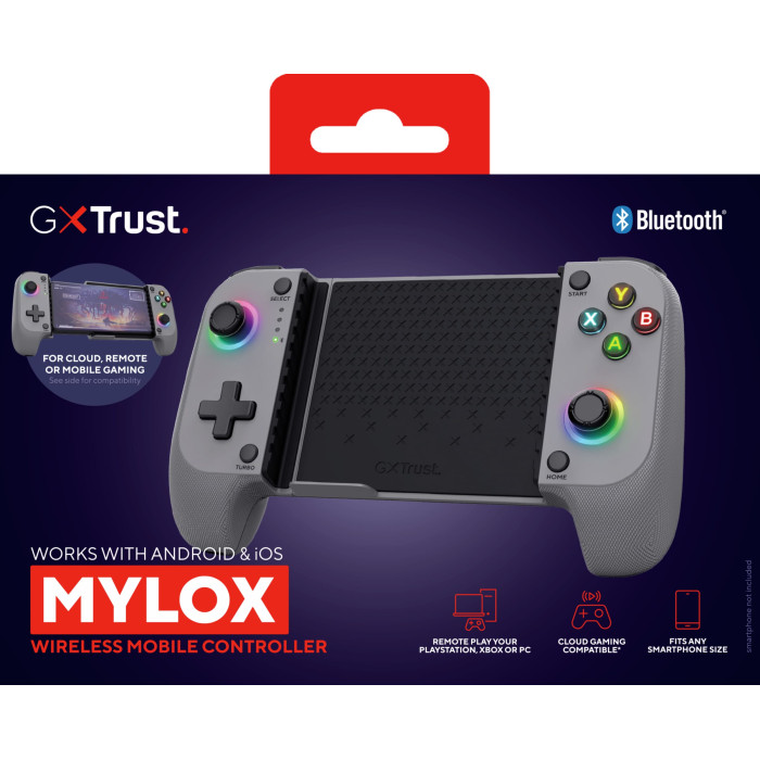 Геймпад Trust GXT 735G Mylox Wireless mobile Gaming Controller, BT, сірий