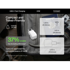 Зарядний пристрій мережевий Belkin 20Вт USB-C PD PPS, білий