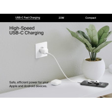 Зарядний пристрій мережевий Belkin 20Вт USB-C PD PPS, білий