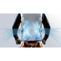 Жилет акумуляторний Makita LXT/CXT, 10.8-18В, з вентиляцією, поліестер, розміт L, білий, 0.38кг