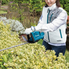 Жилет акумуляторний Makita LXT/CXT, 10.8-18В, з вентиляцією, поліестер, розміт L, білий, 0.38кг
