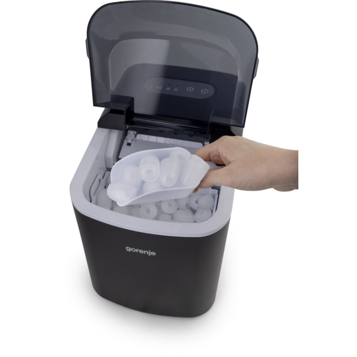 Льодогенератор побутовий Gorenje, 15кг/добу, 2,2л, чорний