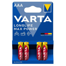 Батарейка Varta Longlife Max Power лужна AAA блістер, 4 шт