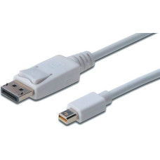 Кабель DIGITUS miniDisplayPort > DisplayPort (M/M), 3м, білий