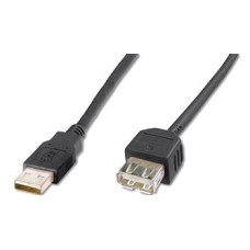 Кабель DIGITUS USB-A (M/F) заряджання/синхронізації, 1.8м, чорний