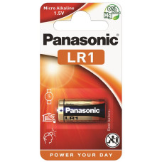 Батарейка Panasonic лужна LR1(910А, MN9100) блістер, 1 шт.