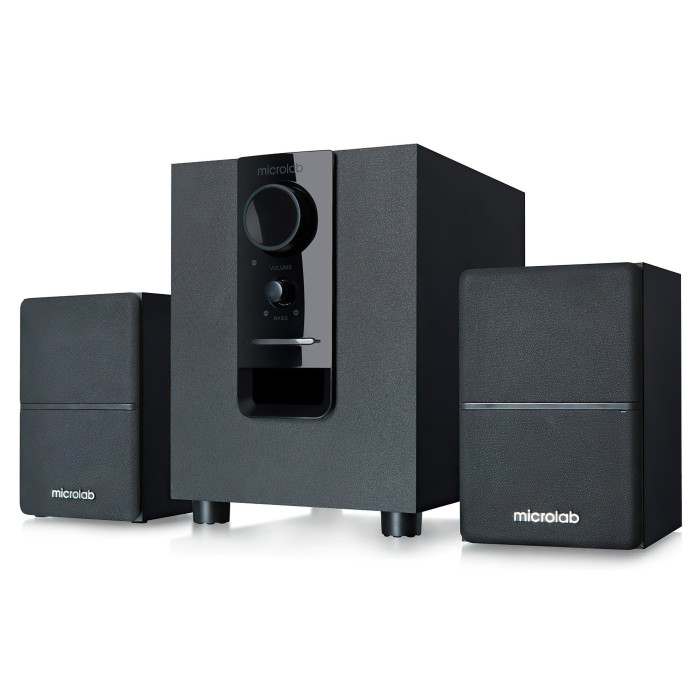 Акустична система MICROLAB M-106 2.1, 10W, mini-jack, чорний