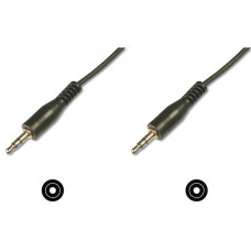 Кабель DIGITUS jack 3.5 > jack 3.5 (M/M), 1.5м, чорний