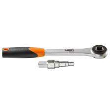 Ключ-тріскачка Neo Tools, 1/2", ступінчастий, для роз'ємних з'єднань, CrV